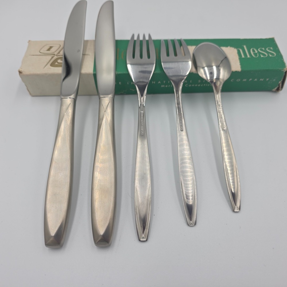 Vtg International Silver Company Flatware Set Insico Stainless USA NASSAU - Picture 4 of 7